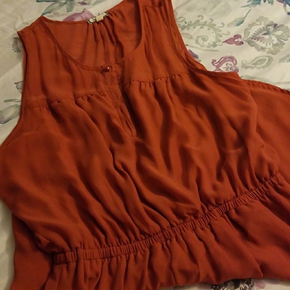 NWOT Orange dress with sheer cover